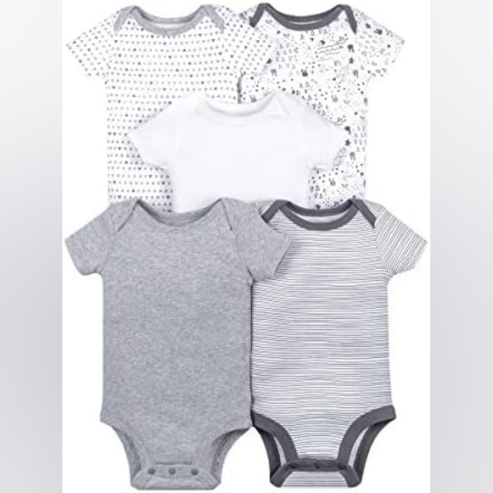 Size 3M Lamaze Baby LA1304368I18 Organic 5Pack Shortsleeve Bodysuits Layette Set